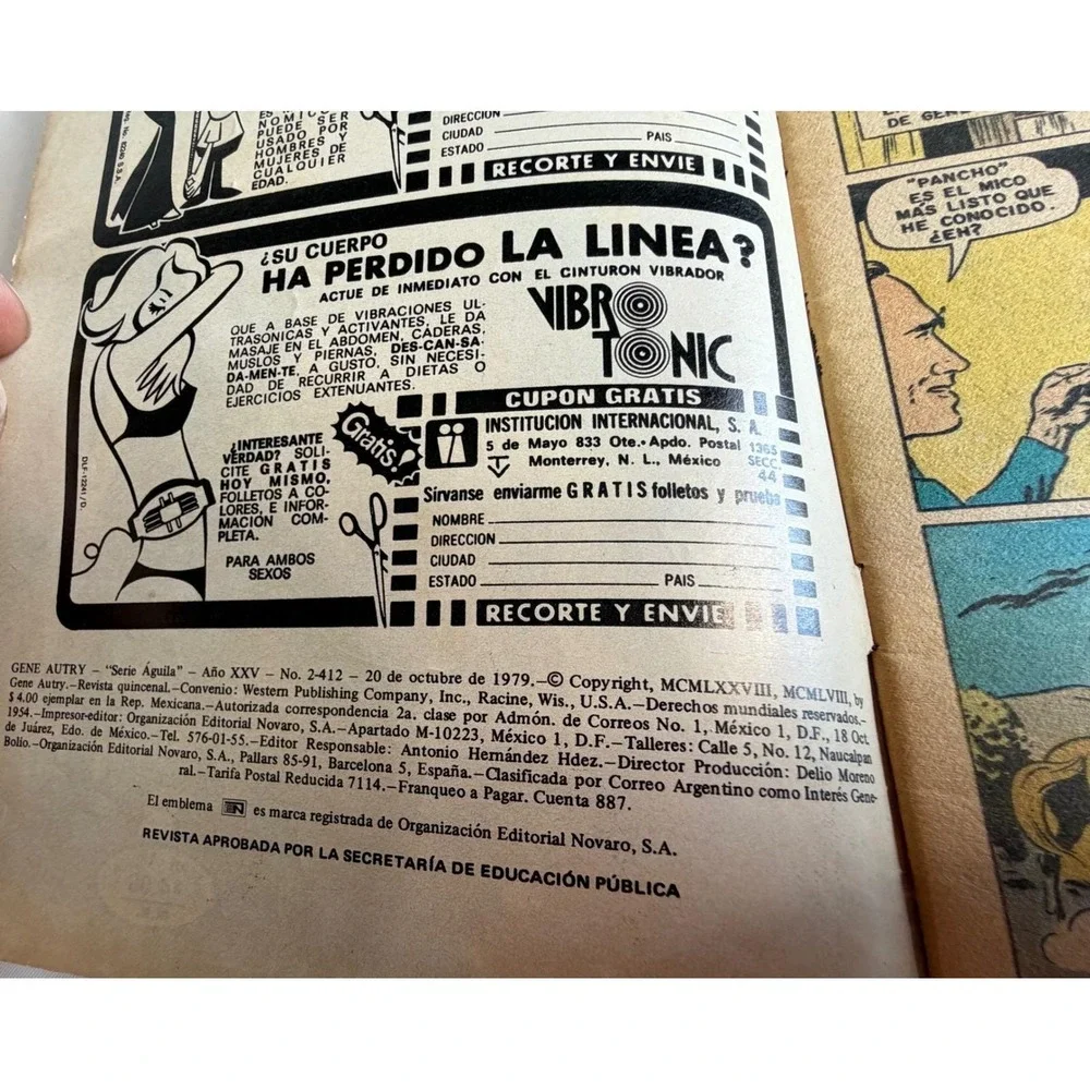 Vintage Gene Autry Comic Book Serie Aguila Spanish Editorial Novaro Western